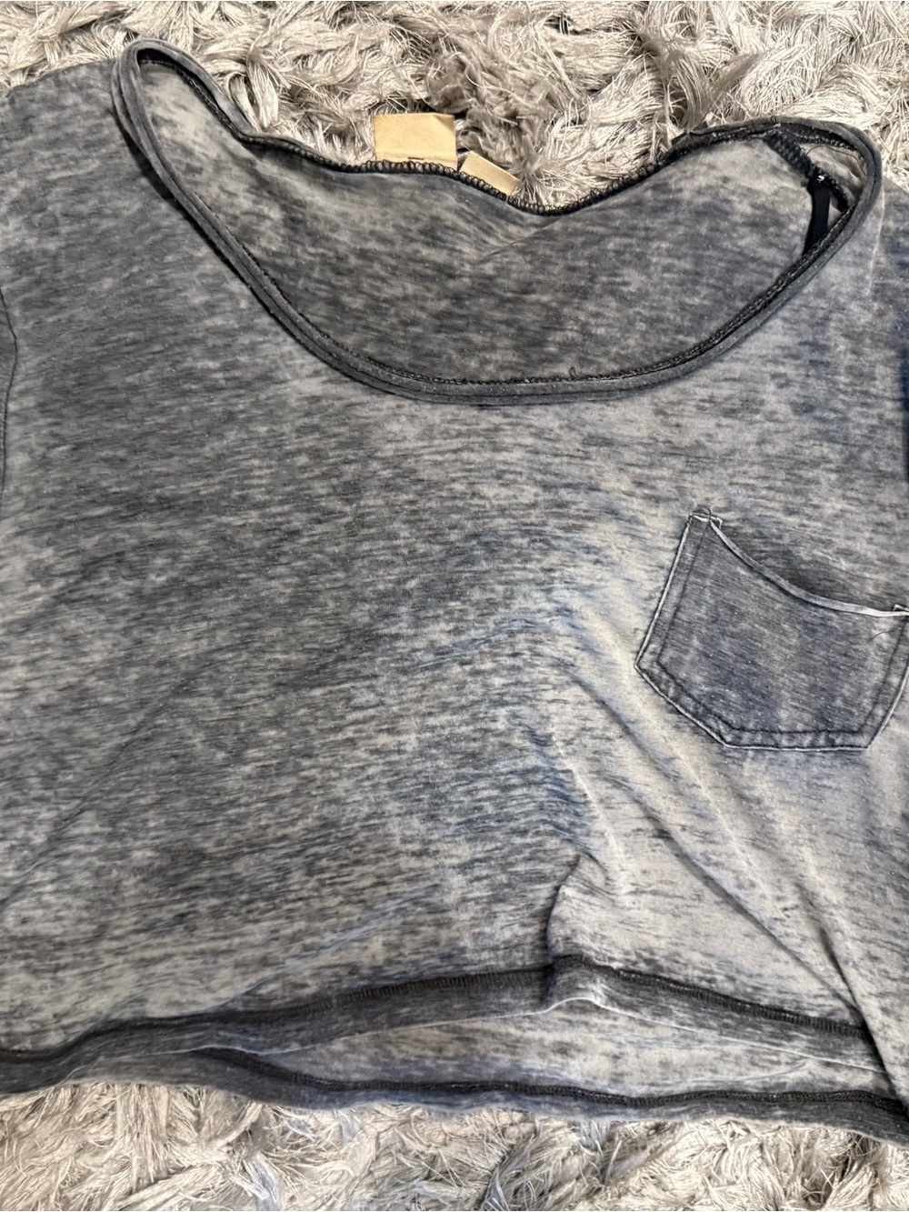 Somedays Lovin Washed Grey Scoop Neck Tank